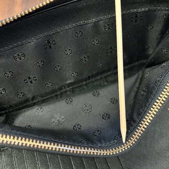 Tory Burch Women's Robinson Saffiano Continental Wallet Black - Picture 13 of 16